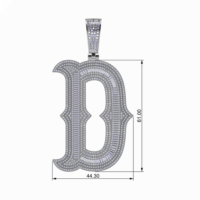 Brilliance Initial | Iced 925 Sterling Silver Moissanite Diamond Letter Hip Hop Pendant