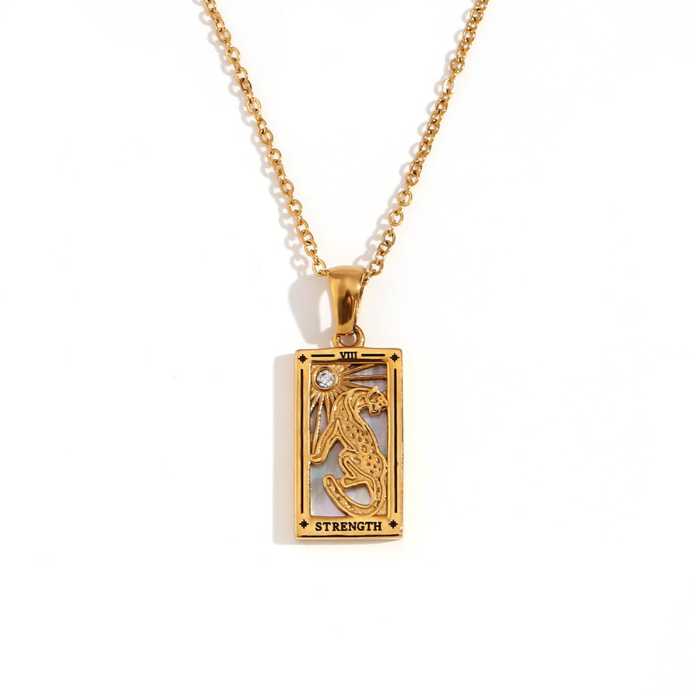 Tarot Queen | Magic Moon 18k Gold over no Fade Stainless Steel Love Forever Necklace