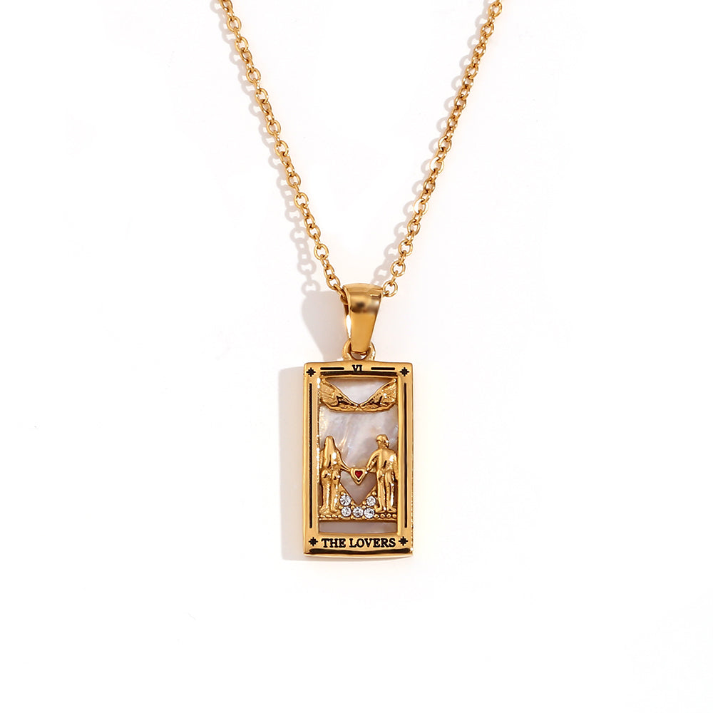 Tarot Queen | Magic Moon 18k Gold over no Fade Stainless Steel Love Forever Necklace