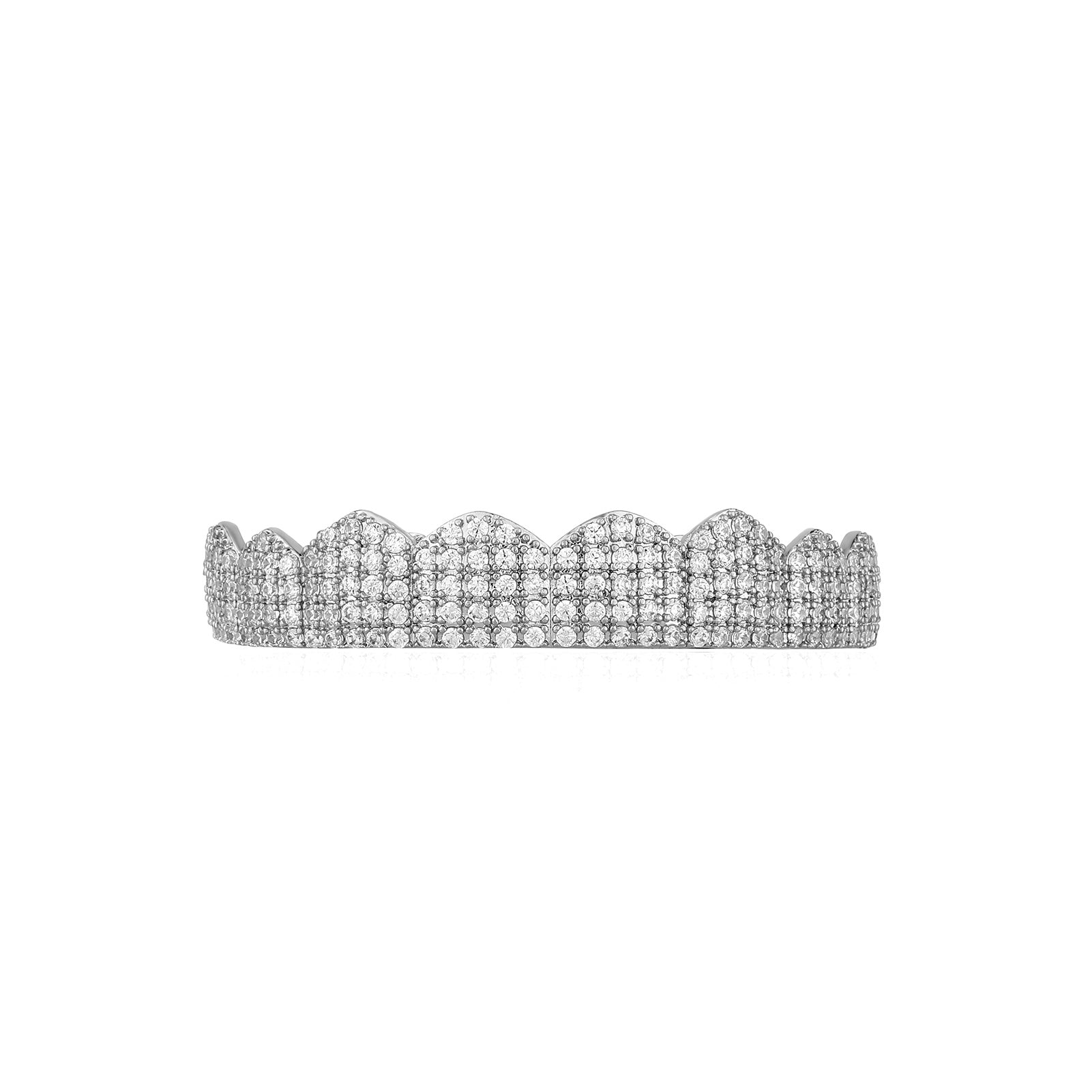 WordPlay | VVS Diamond CZ 18k 925 Silver Full Iced Hip Hop Full Mouth Tooth Grillz