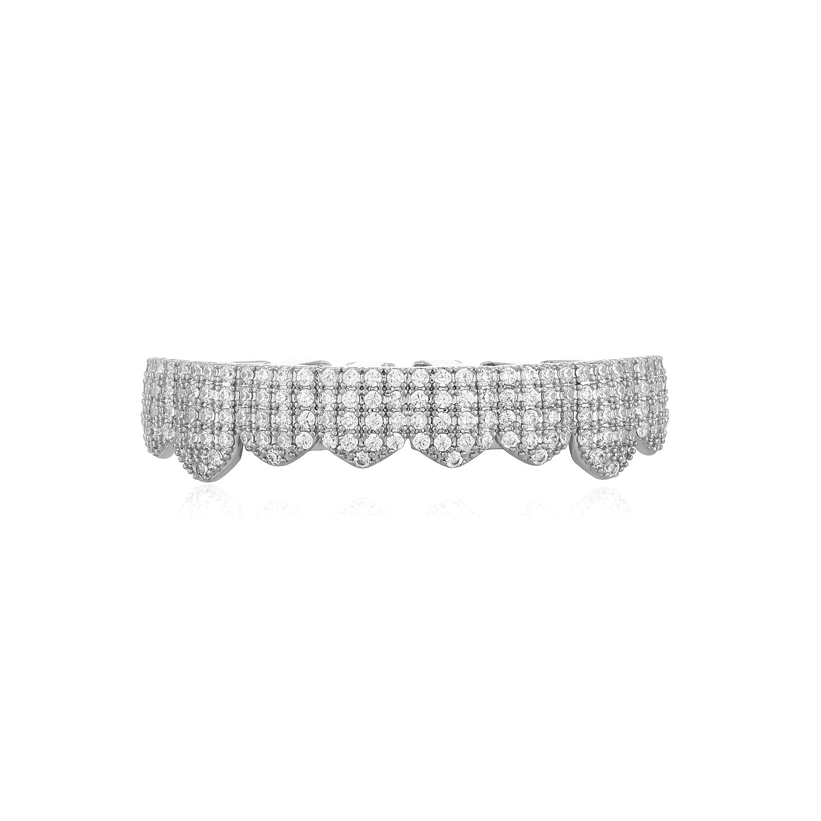 WordPlay | VVS Diamond CZ 18k 925 Silver Full Iced Hip Hop Full Mouth Tooth Grillz