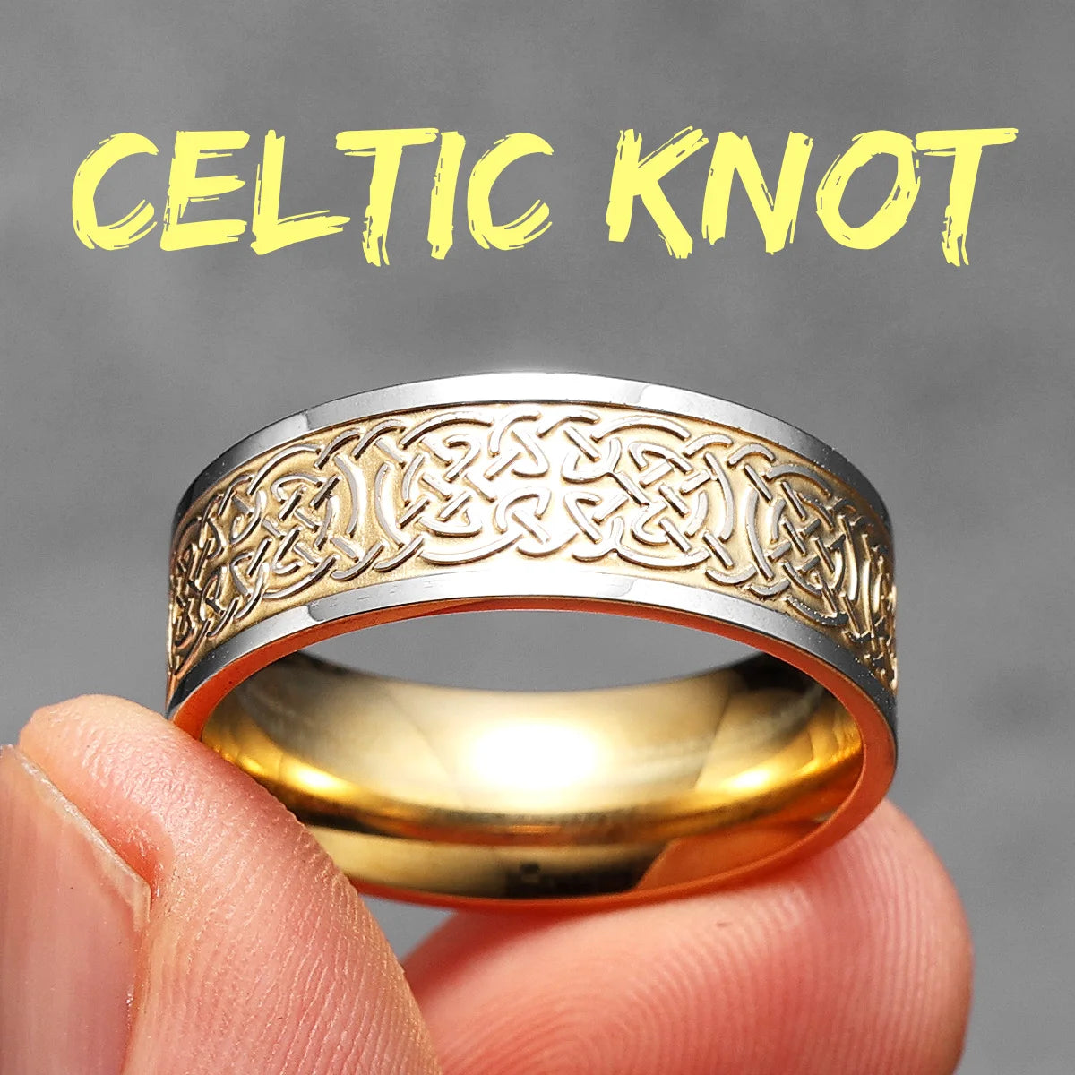 Viking Celtic Knot | Mens 316L Stainless Steel Vintage Jewelry Fashion No Fade No Tarnish Rings