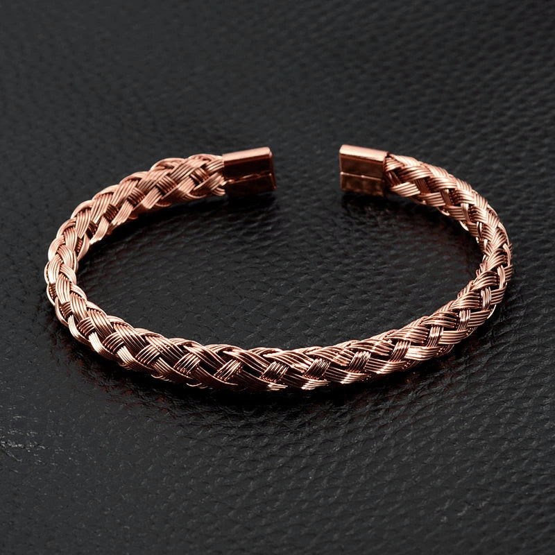 Royal Classic | Titanium Steel Hemp Weave Roman Numeral Stylish Luxury Bracelets
