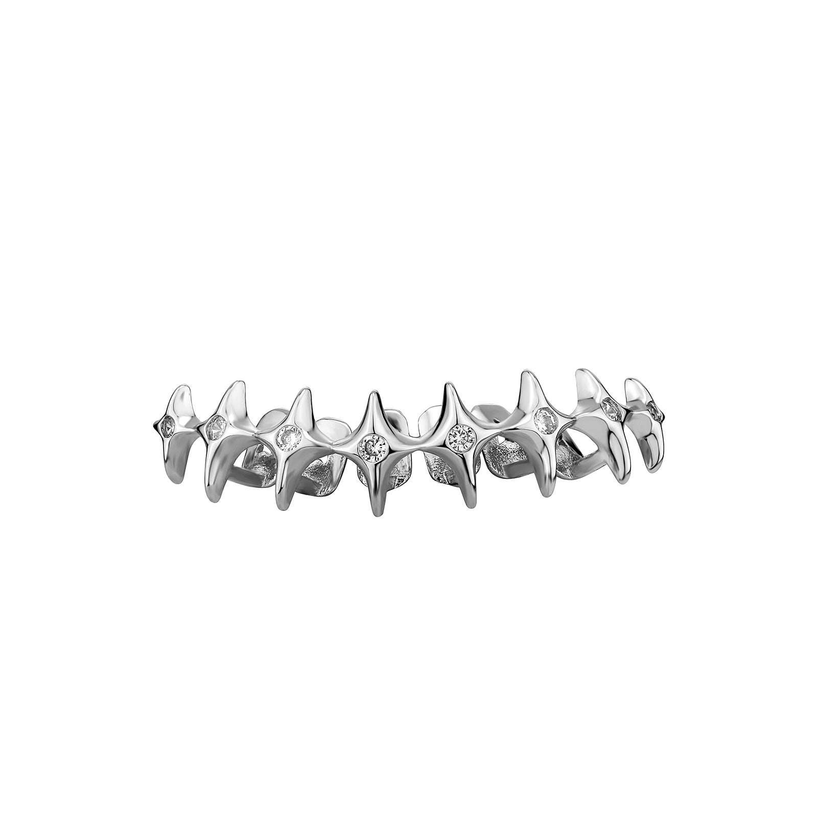 North Star | VVS Diamond CZ Slick Full Mouth Tooth Teeth Hip Hop Mouth Grillz Set