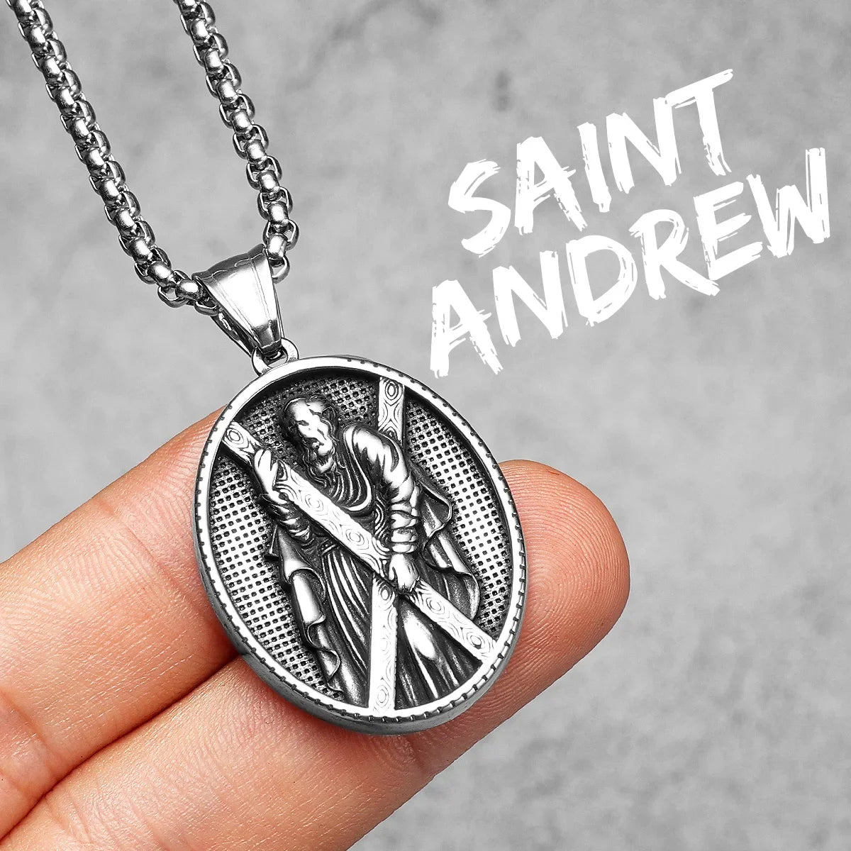 Holy Family | 316L Stainless Steel No Fade Powerful Amulet Pendant Chain Necklace