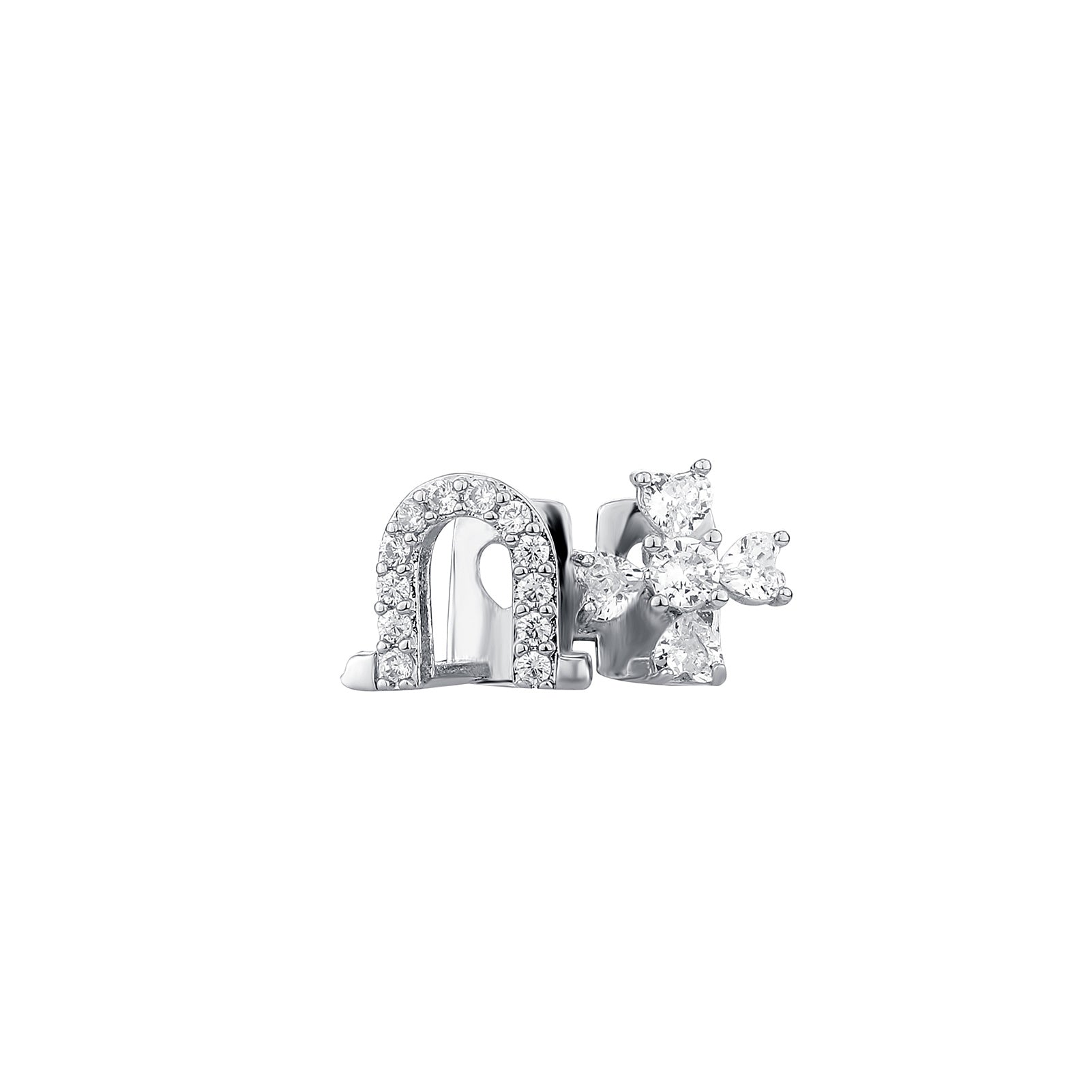 Iced Clover Heart | VVS Diamond CZ Heart Stone Lucky Horse Shoe Mouth Tooth Teeth Hip Hop Grillz