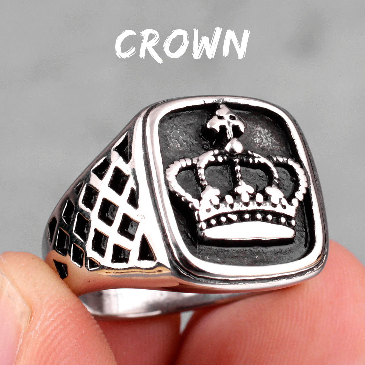 Noble Crown | 316L No Fade Stainless Steel Gold Silver Crown Hip Hop Rings