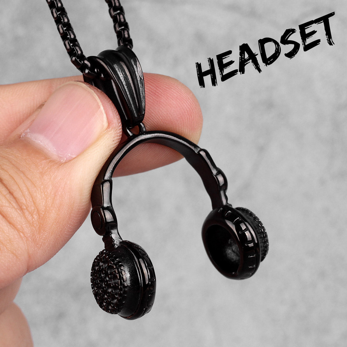 Headset Earphones | 316L No Fade 14k Gold Stainless Steel Hip Hop Pendant Chains