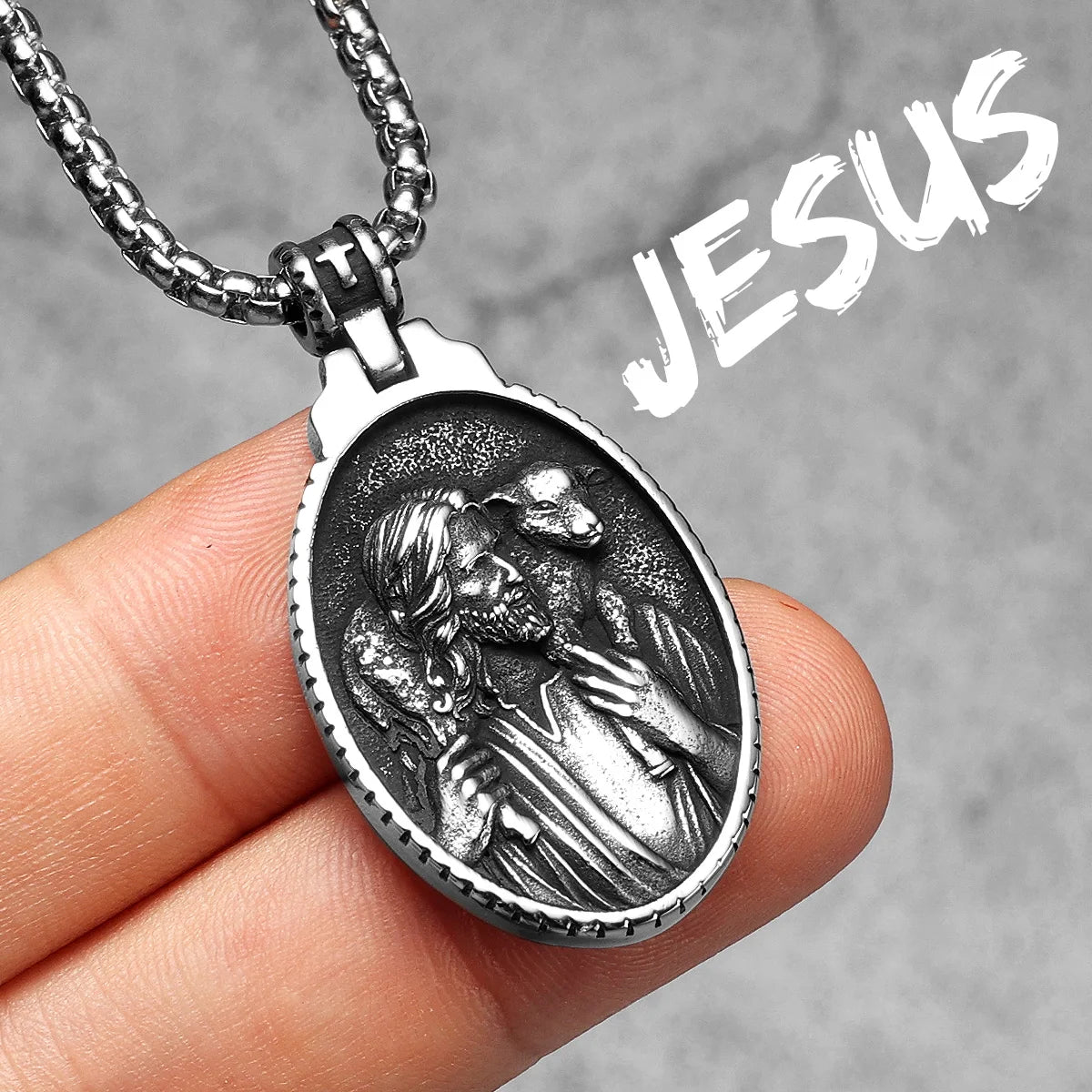 Jesus Heart Collection | 316L No Fade Stainless Steel Men's Spiritual Pendant Chain
