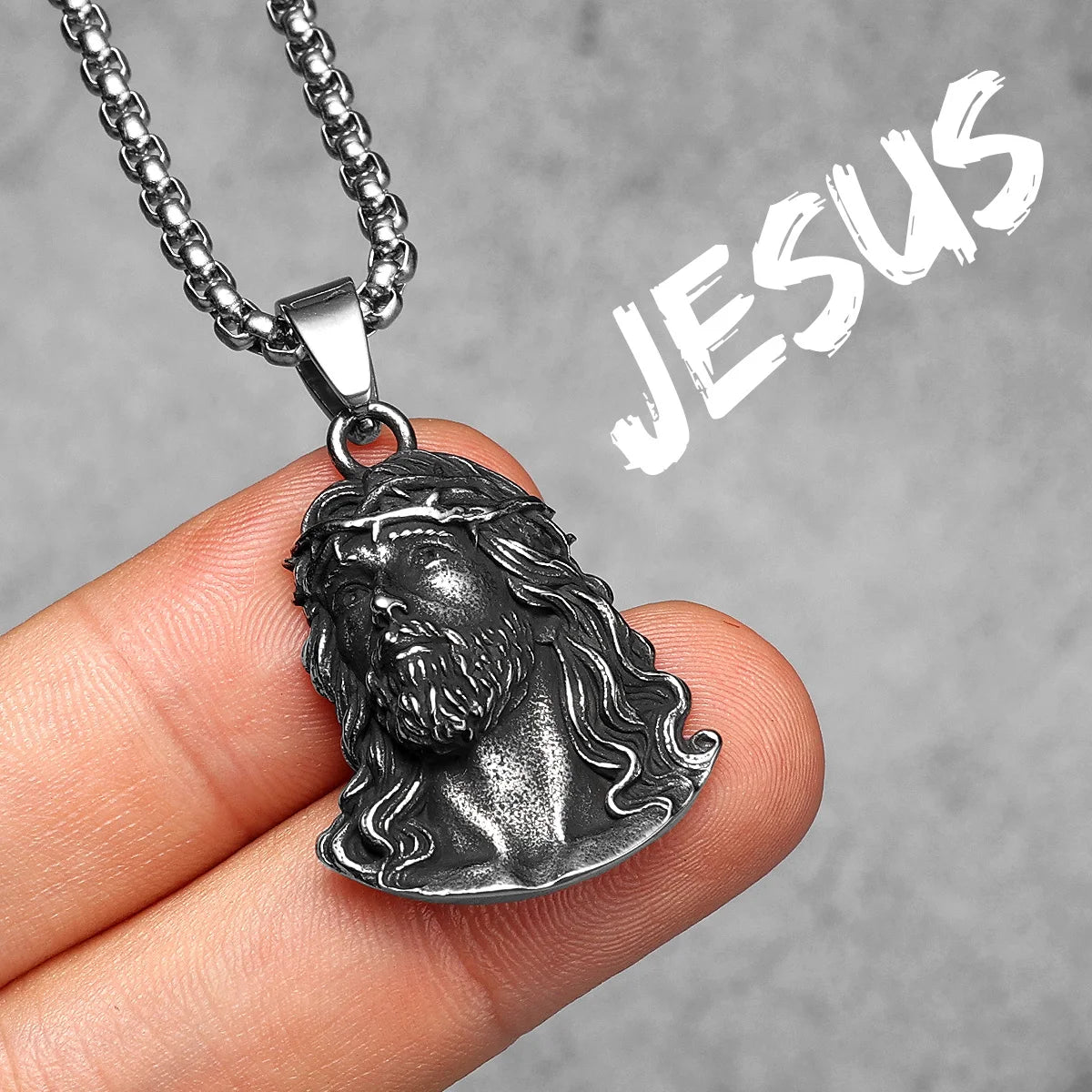 Jesus Heart Collection | 316L No Fade Stainless Steel Men's Spiritual Pendant Chain