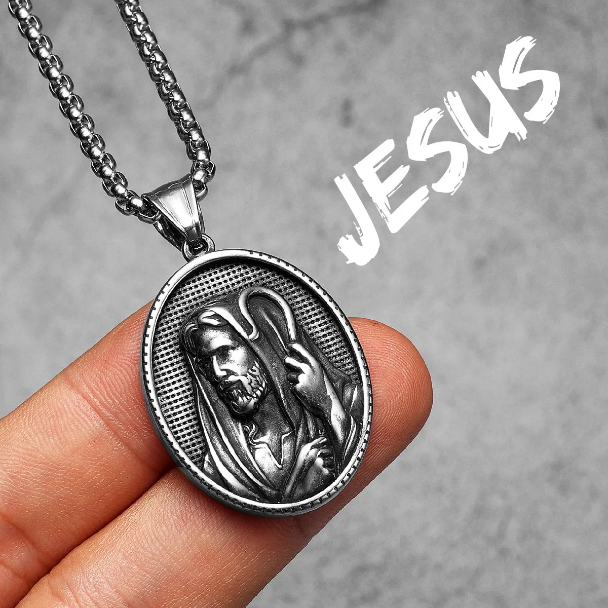 Jesus Heart Collection | 316L No Fade Stainless Steel Men's Spiritual Pendant Chain