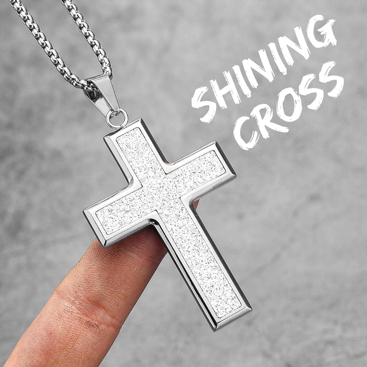 Shining Cross | 316L Simple Luxury No Fade Stainless Steel Hip Hop Cross Pemdant