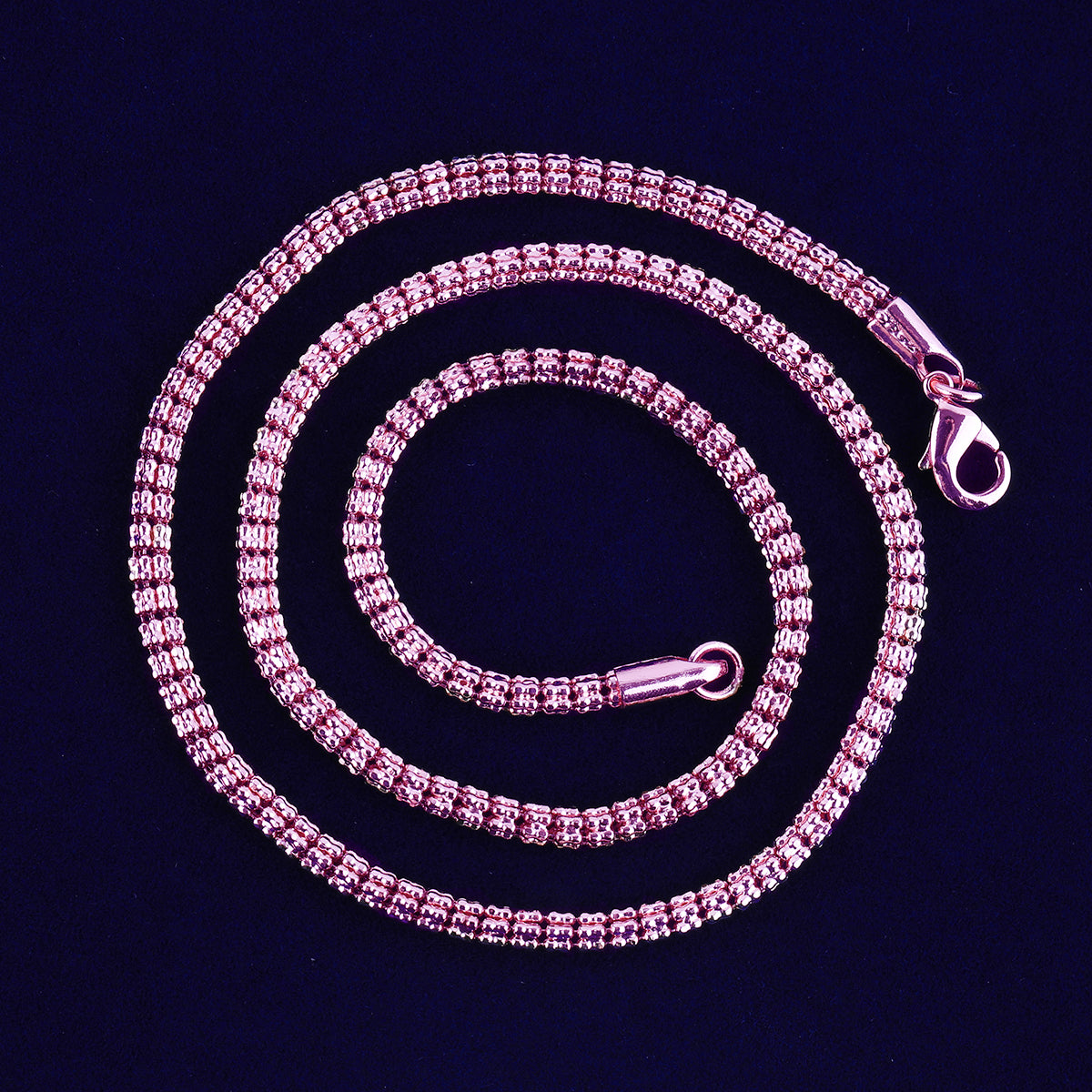 SnakeLink | 24k Gold 925 Silver Round Snake Link Hip Hop Chain Necklace