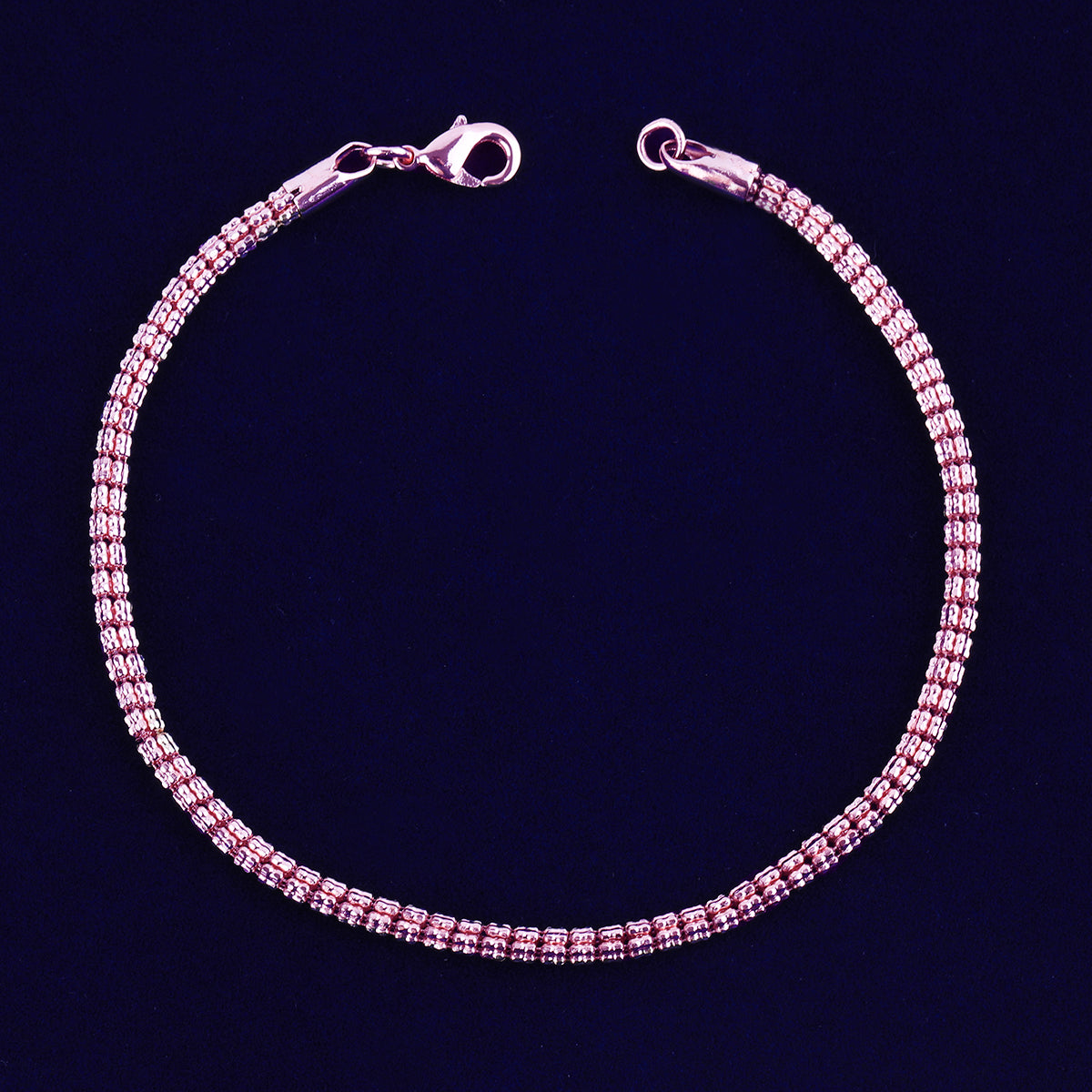 SnakeLink | 24k Gold 925 Silver Rose gold Round Snake Link Hip Hop Bracelet