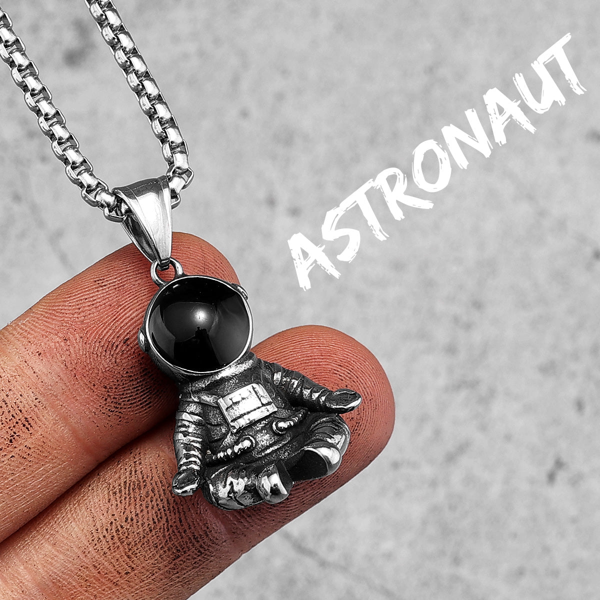 Spaceman | Meditating Astronaut 316L No Fade Stainless Steel Unique Hip Hop Pendant
