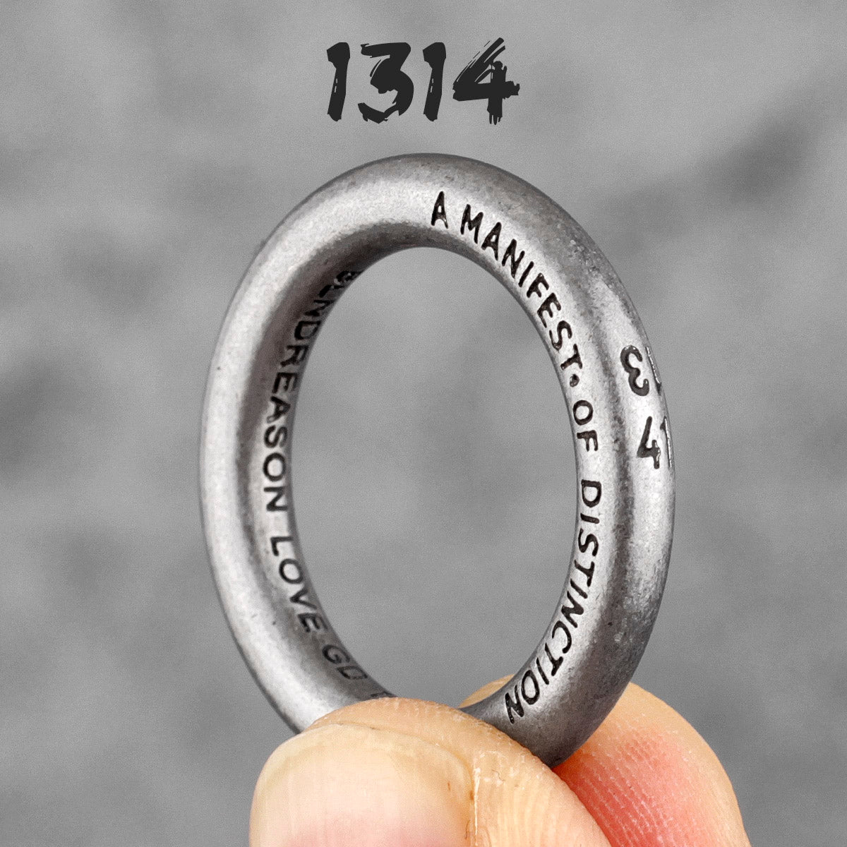 1314 | 316L Solid Stainless Steel Vintage Couples Love Manifest Distinction Ring