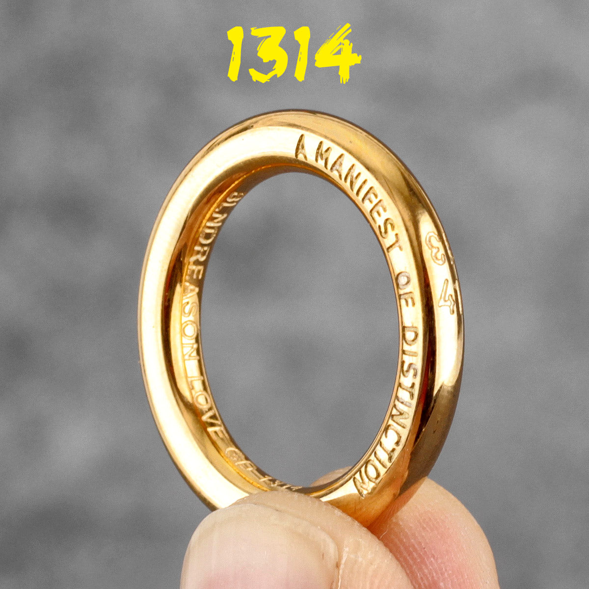1314 | 316L Solid Stainless Steel Vintage Couples Love Manifest Distinction Ring