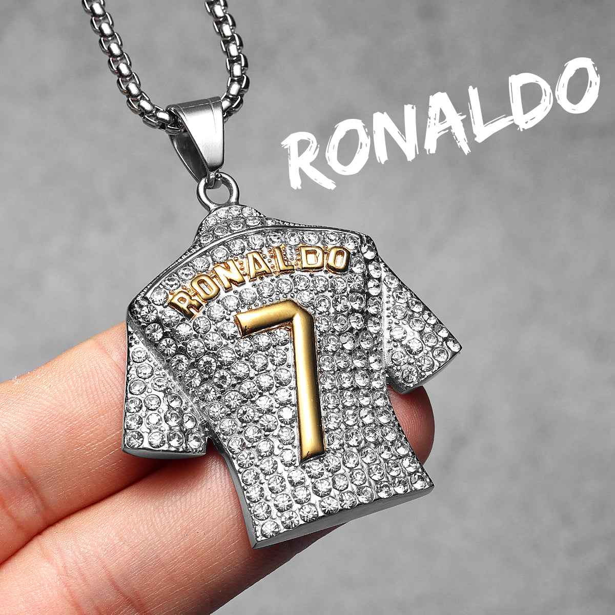 The Greats | Stainless Steel Football Jersey Messi Cristiano Ronaldo Neymar Mbappé Harland Pendants