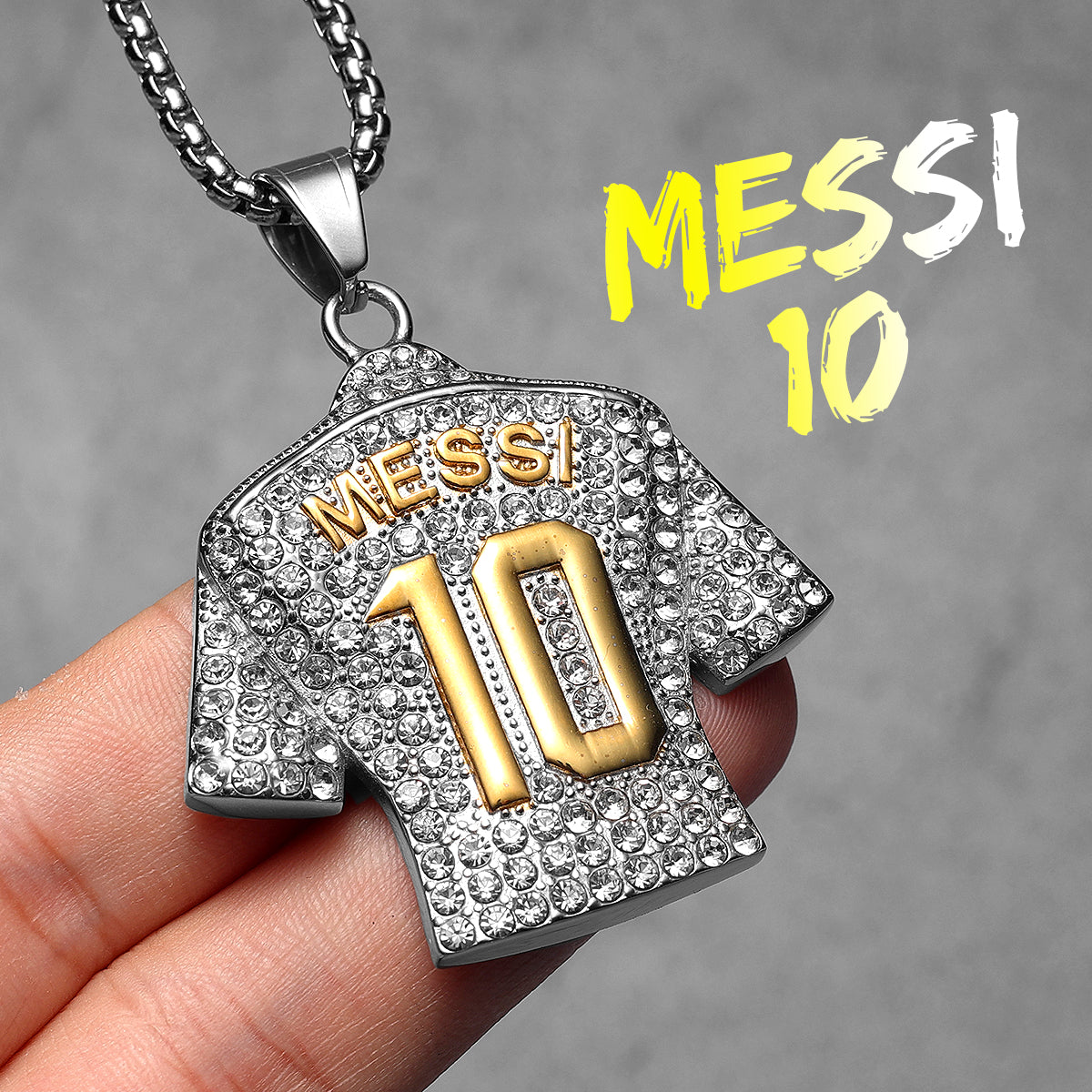 The Greats | Stainless Steel Football Jersey Messi Cristiano Ronaldo Neymar Mbappé Harland Pendants