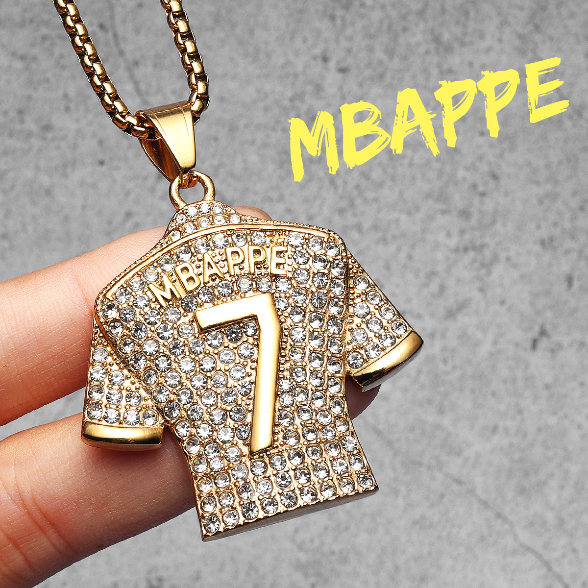 The Greats | Stainless Steel Football Jersey Messi Cristiano Ronaldo Neymar Mbappé Harland Pendants
