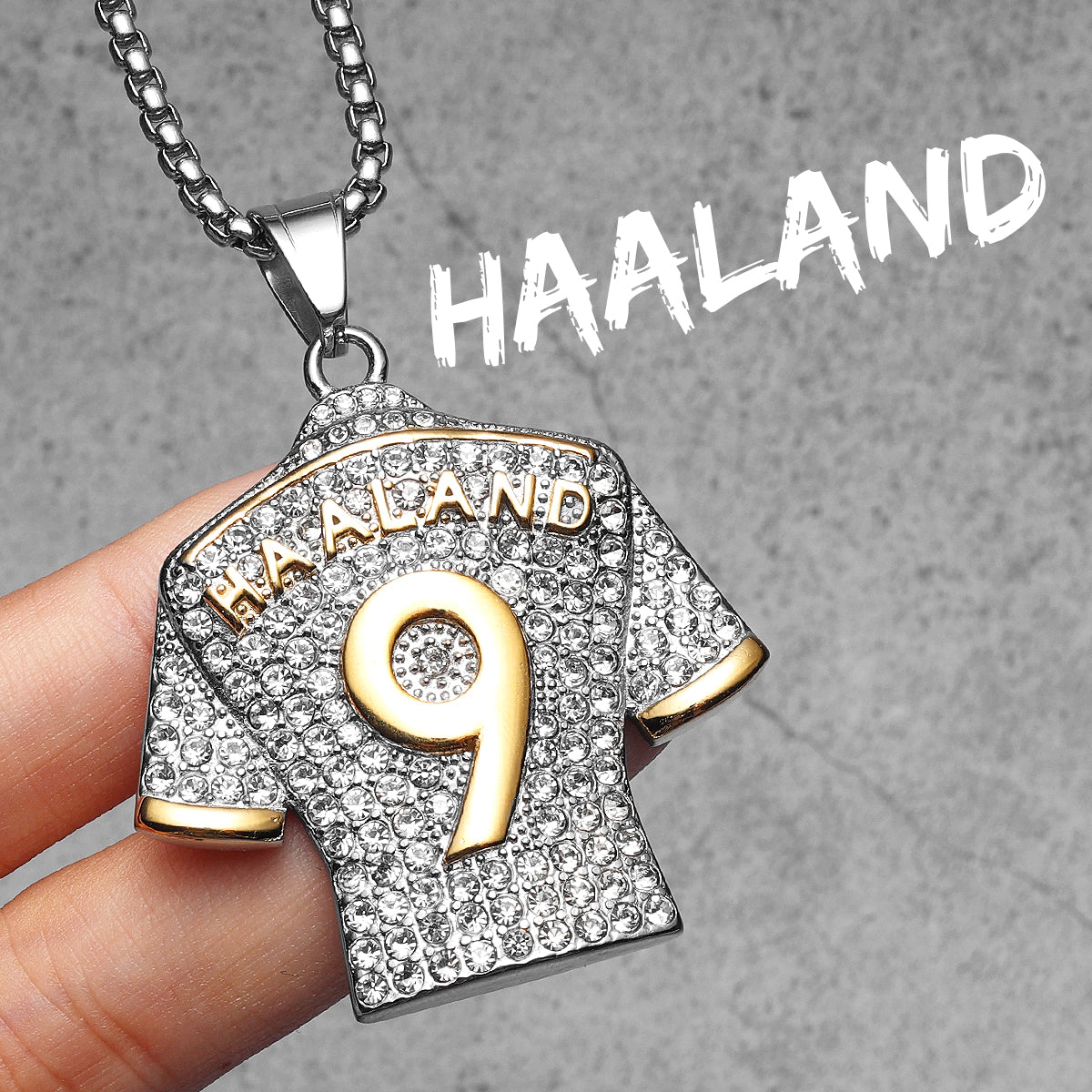 The Greats | Stainless Steel Football Jersey Messi Cristiano Ronaldo Neymar Mbappé Harland Pendants