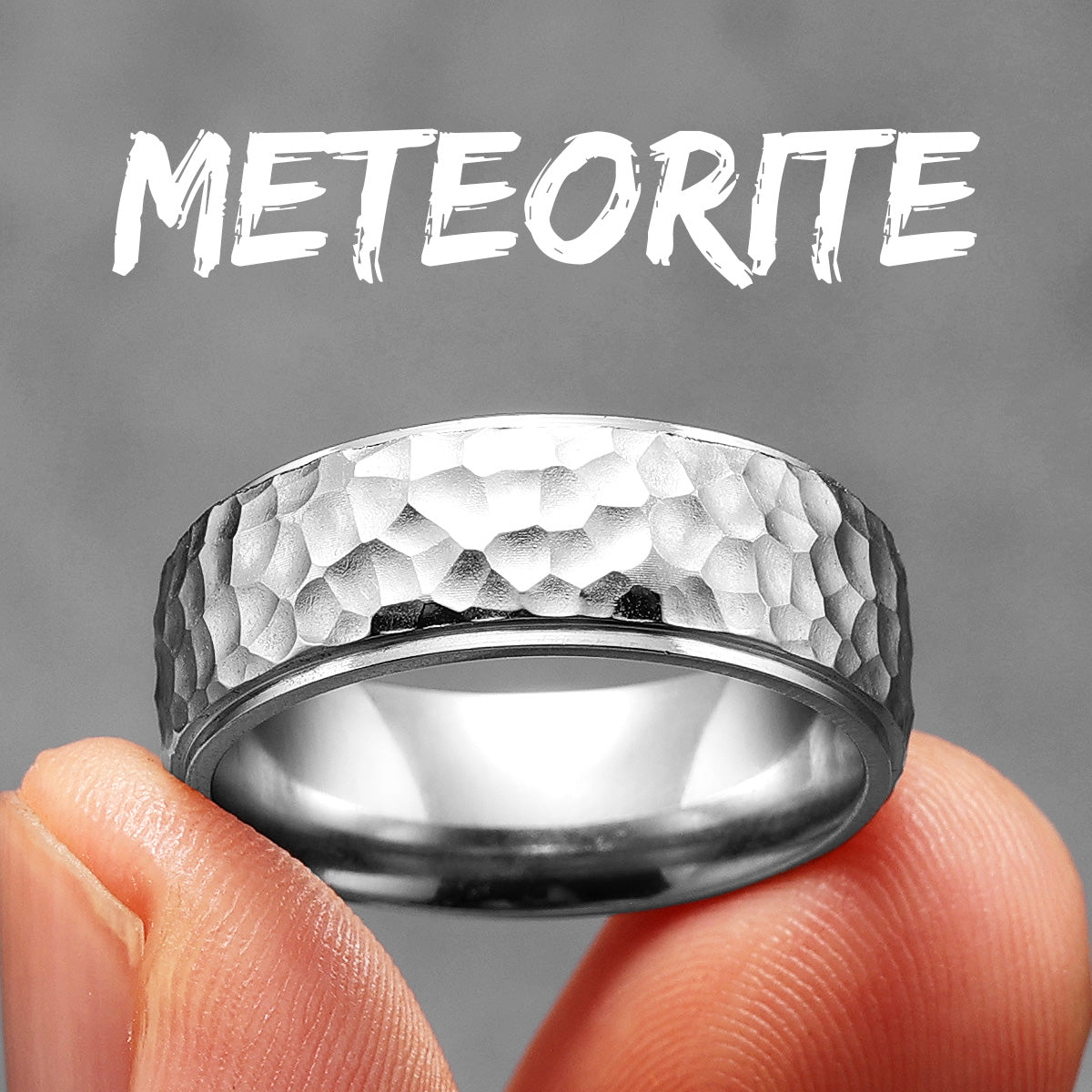 Meteorite | 316L No Fade Stainless Steel Fidget Spinner Style Street Style Rings
