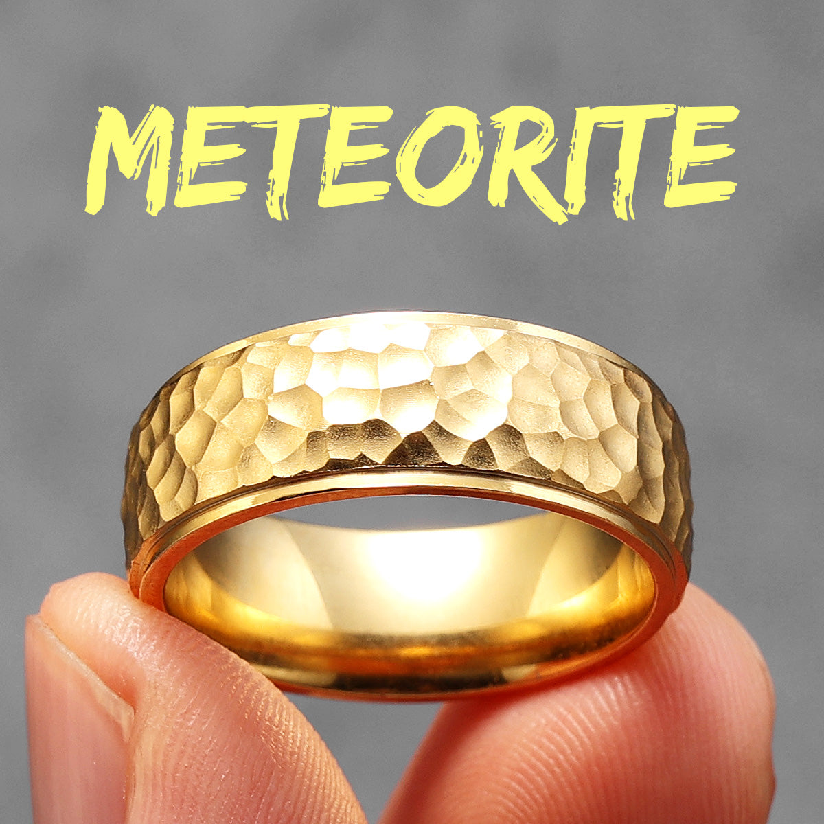 Meteorite | 316L No Fade Stainless Steel Fidget Spinner Style Street Style Rings