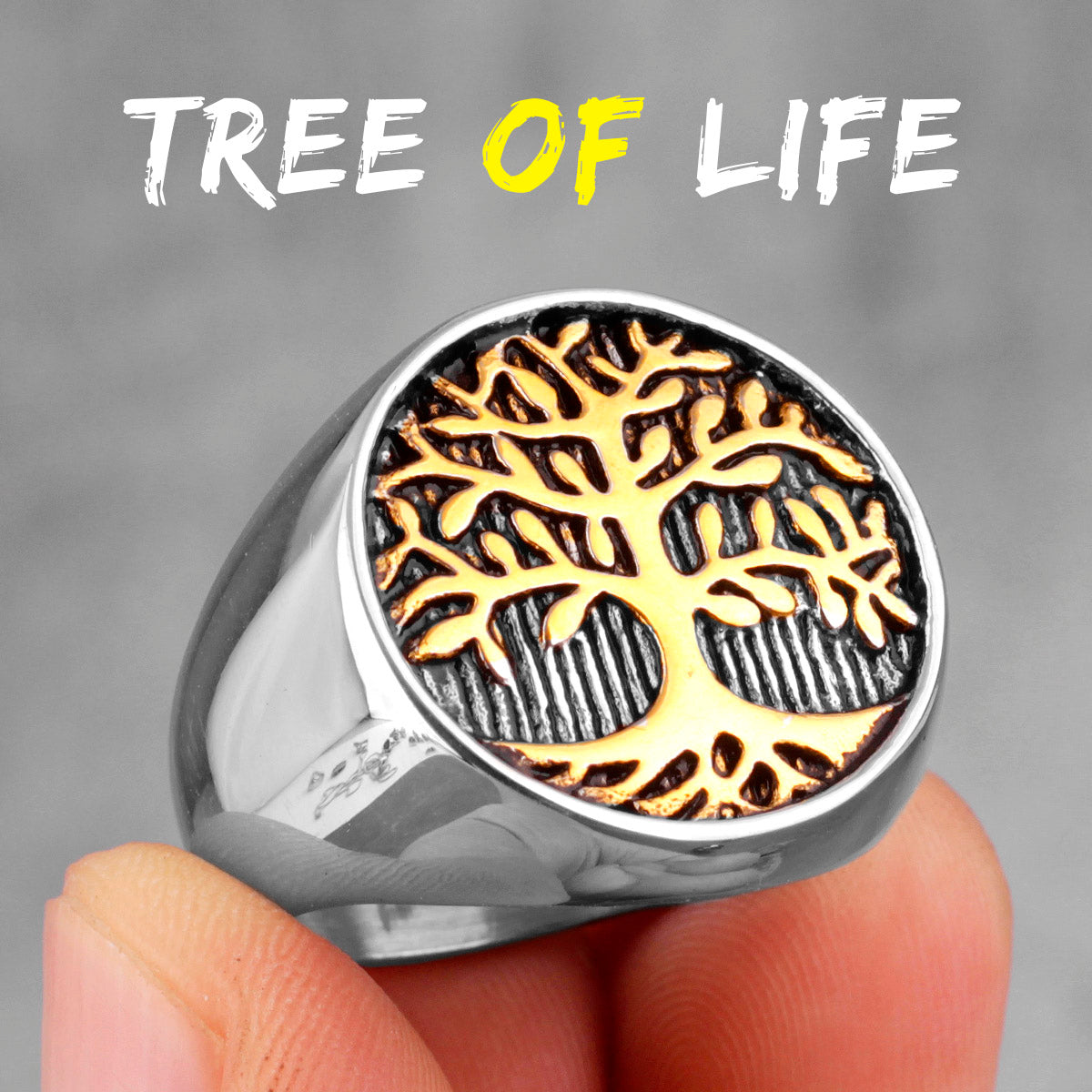 Tree of Life | Solid Stainless Steel 316L No Fade Spiritual Awakening Peace Ring