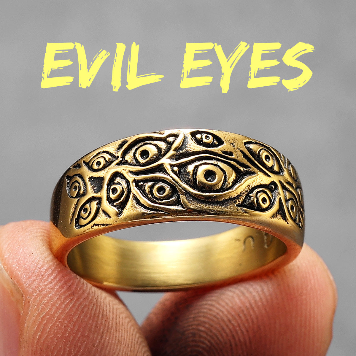 Devil Evil Eye | 316L No Fade Stainless Steel Multi Eyes See All Street Wear Unique Ring