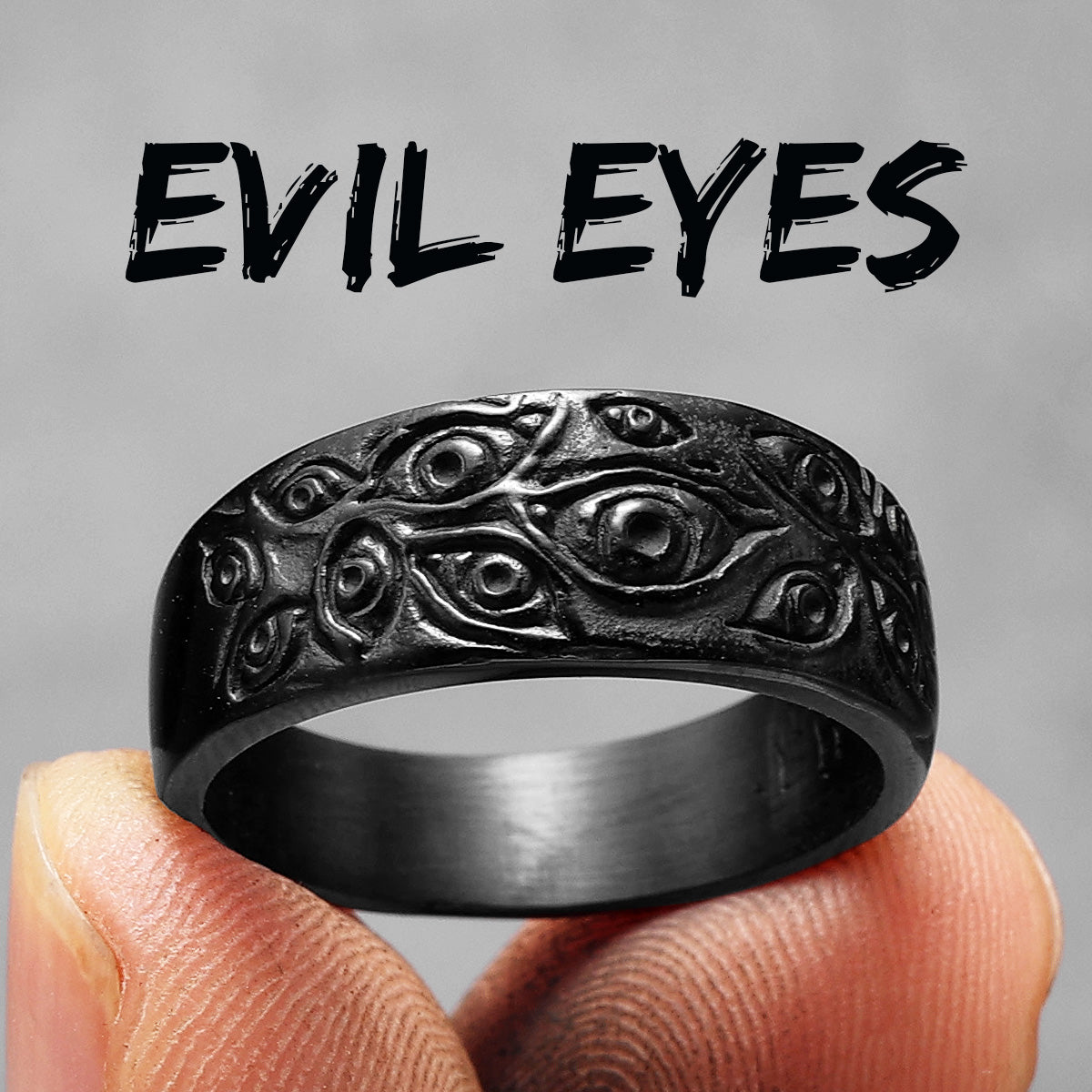 Devil Evil Eye | 316L No Fade Stainless Steel Multi Eyes See All Street Wear Unique Ring