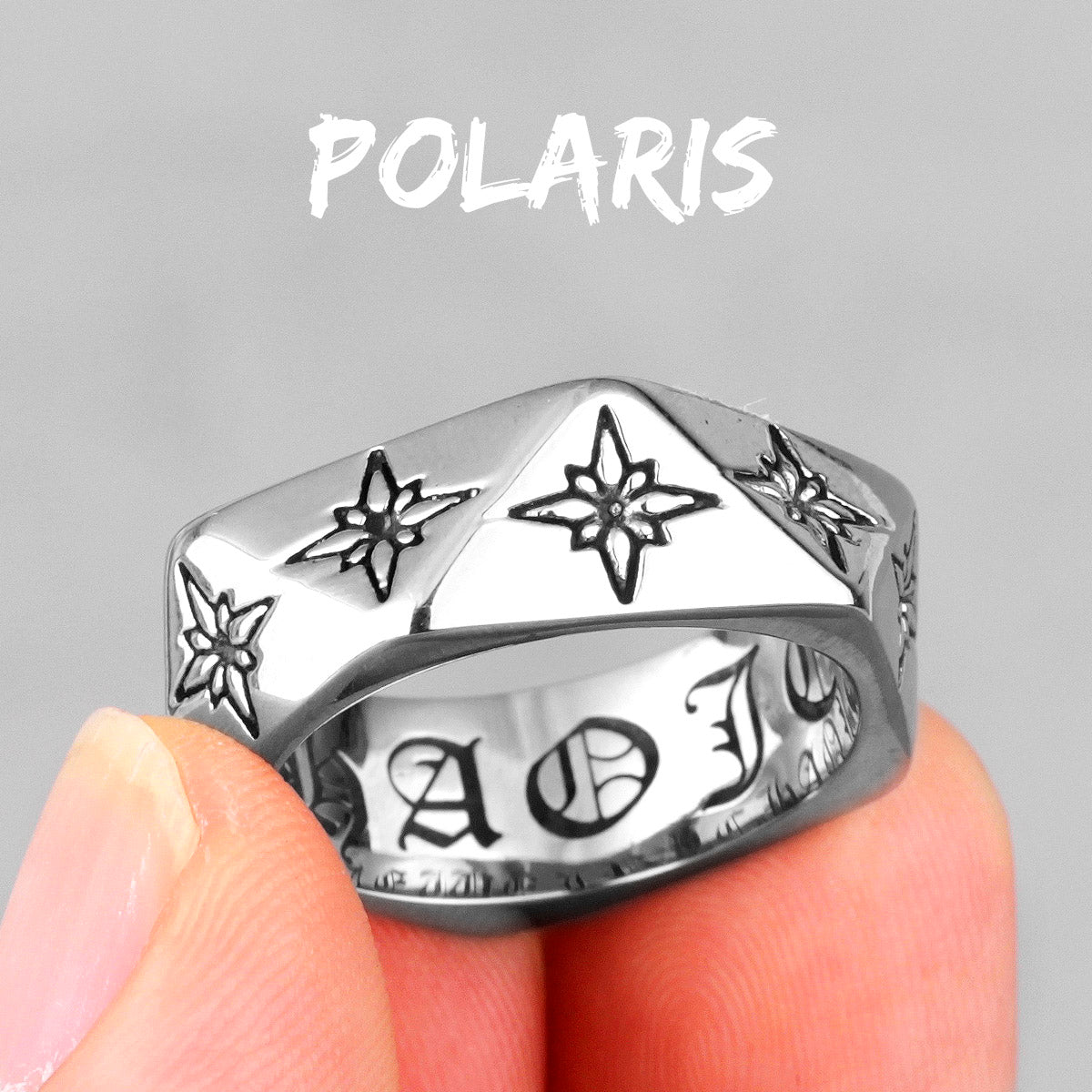 3D Polaris Star | 316L Stainless Steel Polygon Star System No Fade Unique Personality Ring