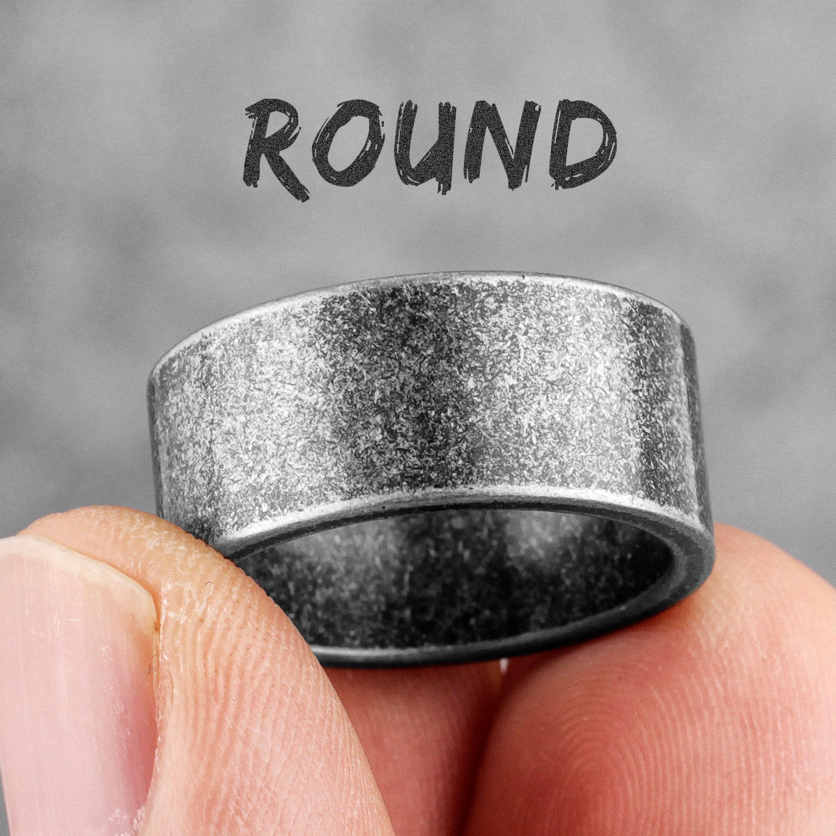 Bold Round | 316L No Fade Stainless Steel Classic Vintage Round Mens Ring