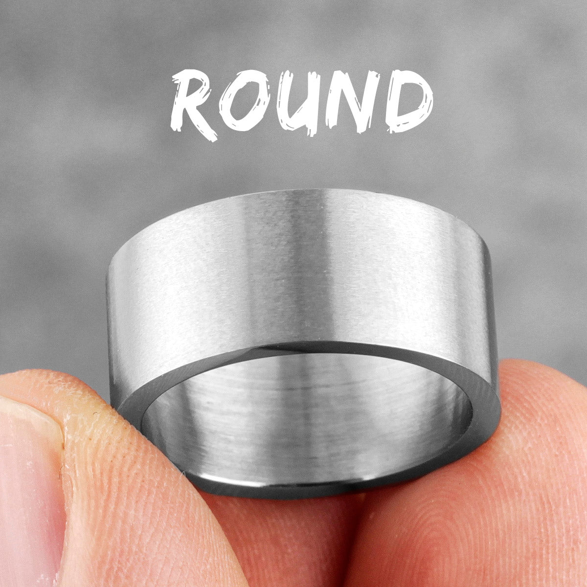 Bold Round | 316L No Fade Stainless Steel Classic Vintage Round Mens Ring