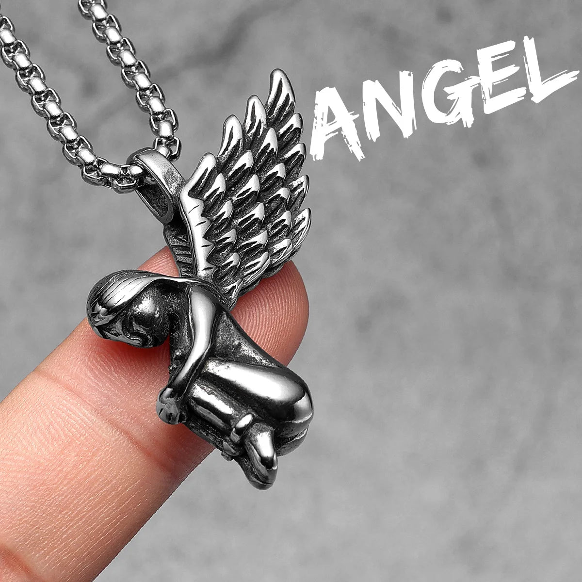 Angel Wing Collection | 316L No Fade Stainless Steel Prayer Angel Pendants