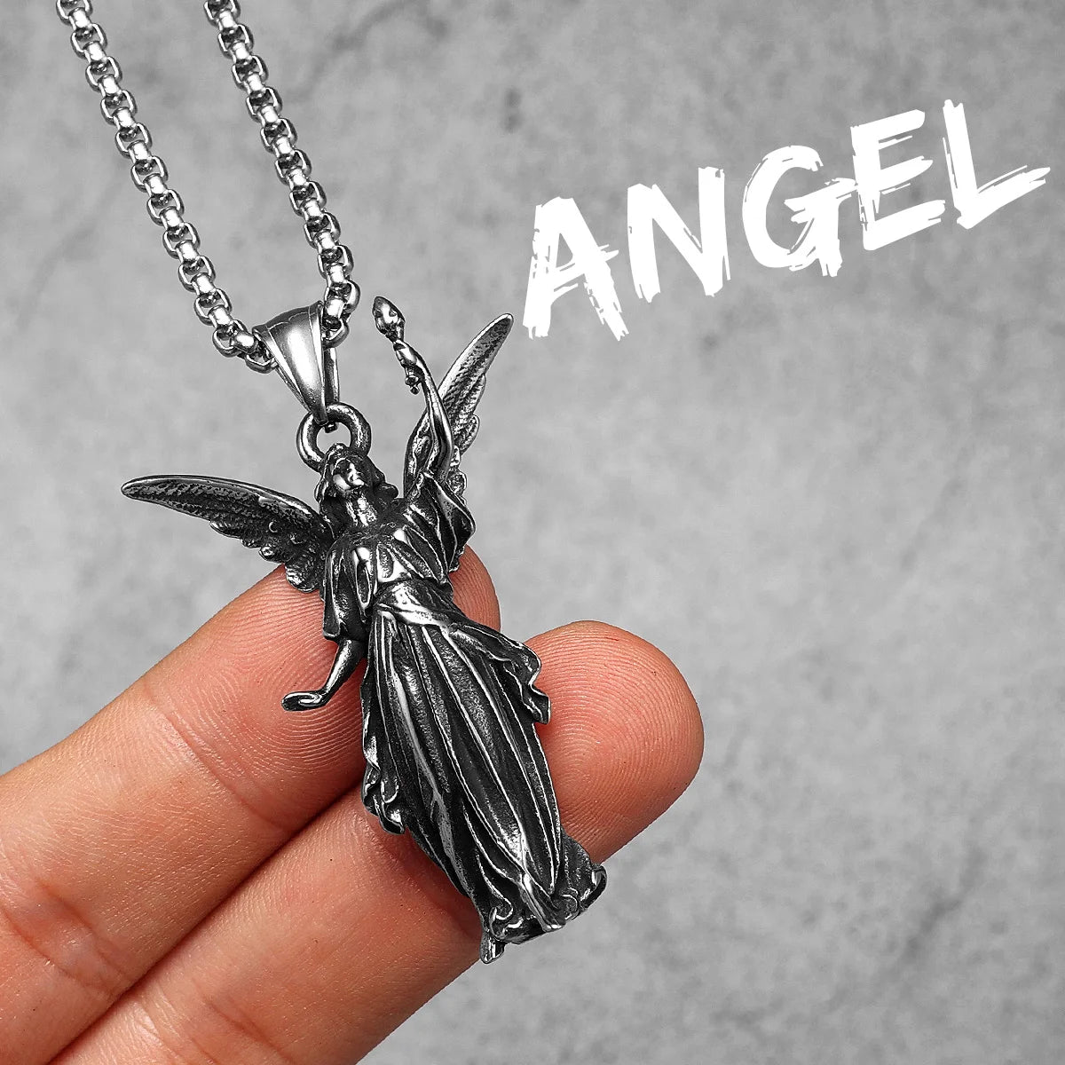 Angel Wing Collection | 316L No Fade Stainless Steel Prayer Angel Pendants