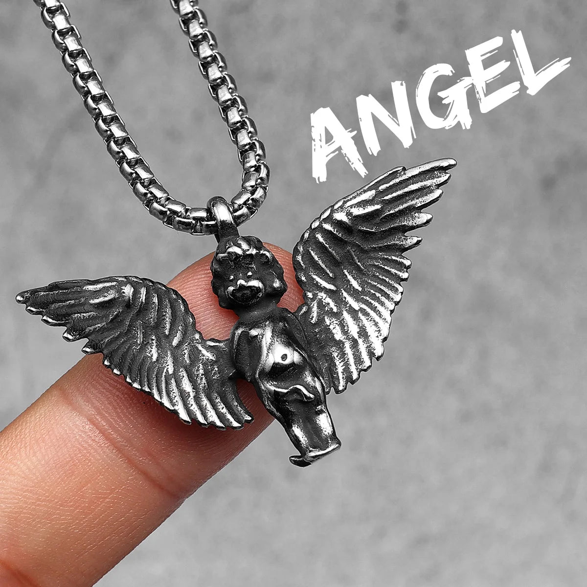 Angel Wing Collection | 316L No Fade Stainless Steel Prayer Angel Pendants