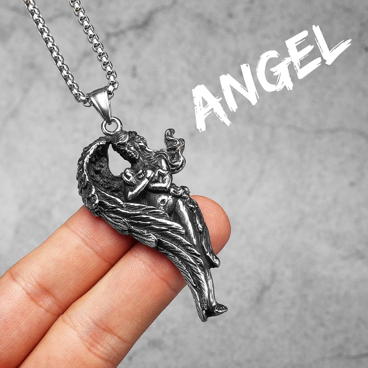 Angel Wing Collection | 316L No Fade Stainless Steel Prayer Angel Pendants