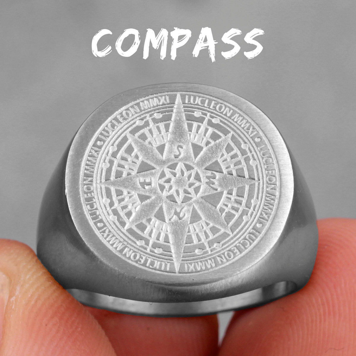 World Map Compass | 14k Gold Black over 316L No Fade Stainless Street Wear Style Rings