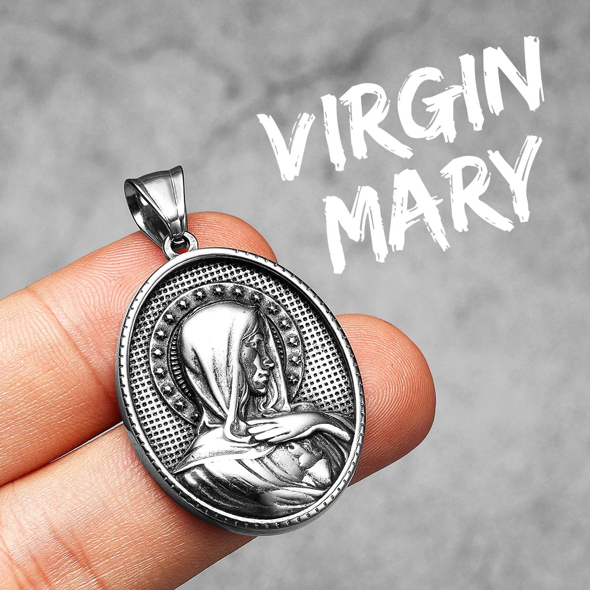 Virgin Mary Collection | 316L No Fade Stainless Steel Jesus Holy Child Pendant Series