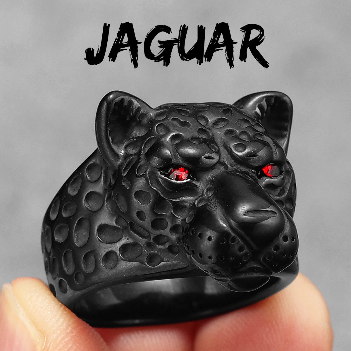 Jaguar | 14k Gold over No Fade 316L Stainless Steel Mens Hip Hop Rings
