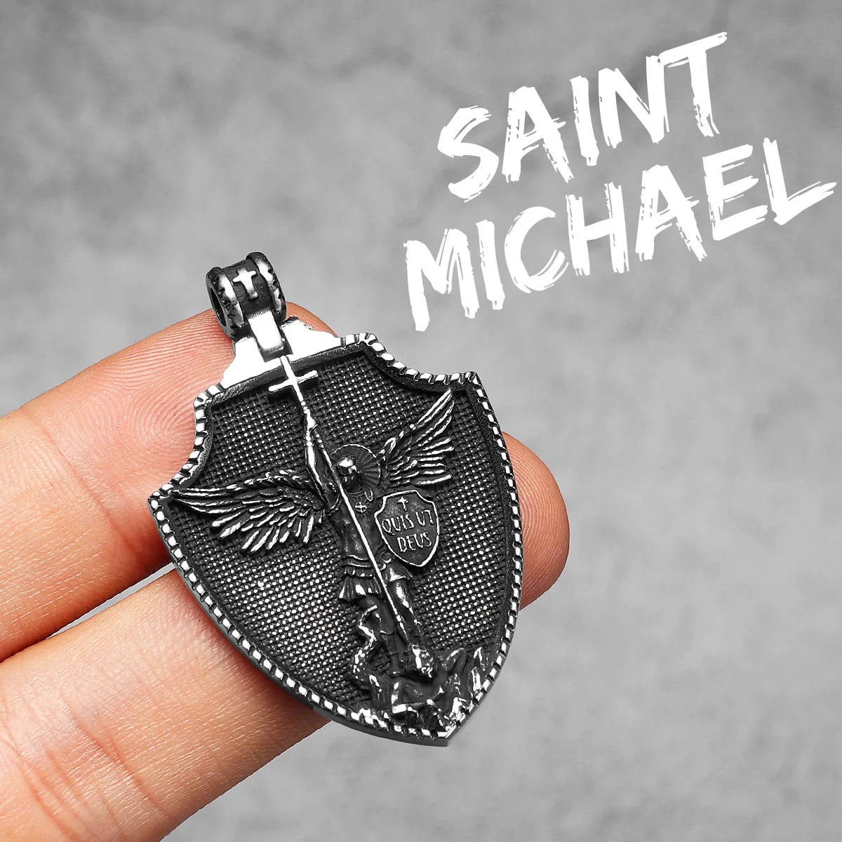 Guardian Collection | 316L No Fade Stainless Steel St. Michael Shield of Protection Pendant