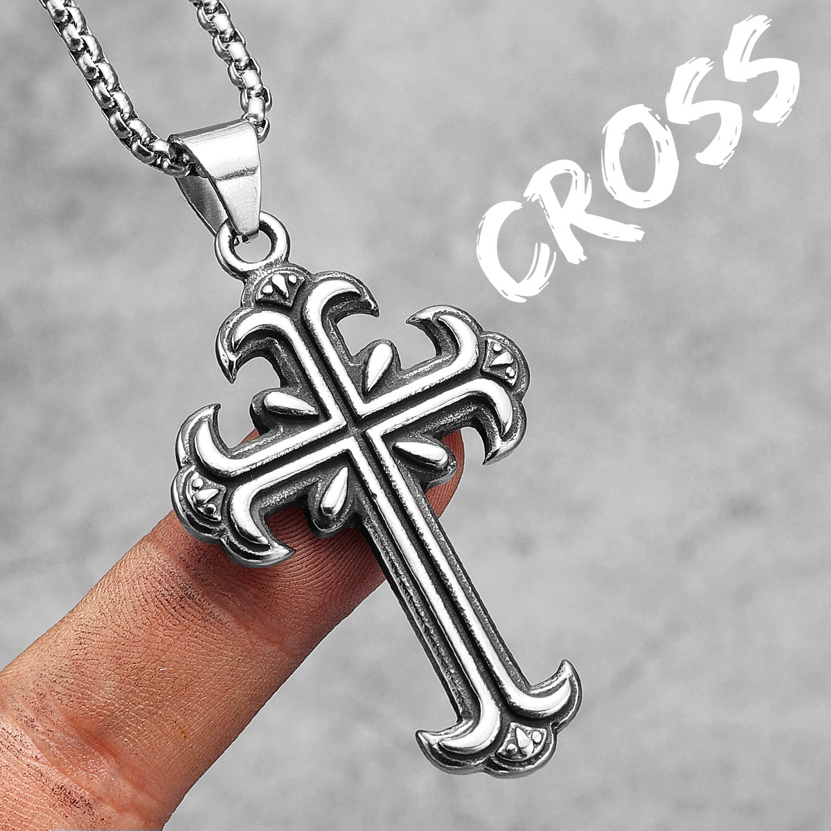 Carved Cross | 316L Stainless Steel Religion Spiritual Streetwear Hip Hop Pendant