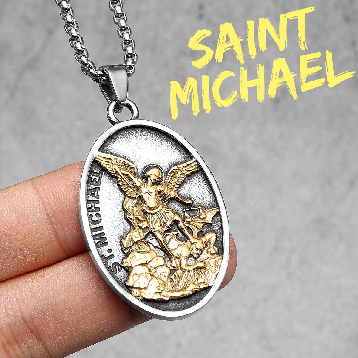 Jesus Collection ll | 14k Gold Over Solid Stainless Steel Angel Jesus Cross Pendants