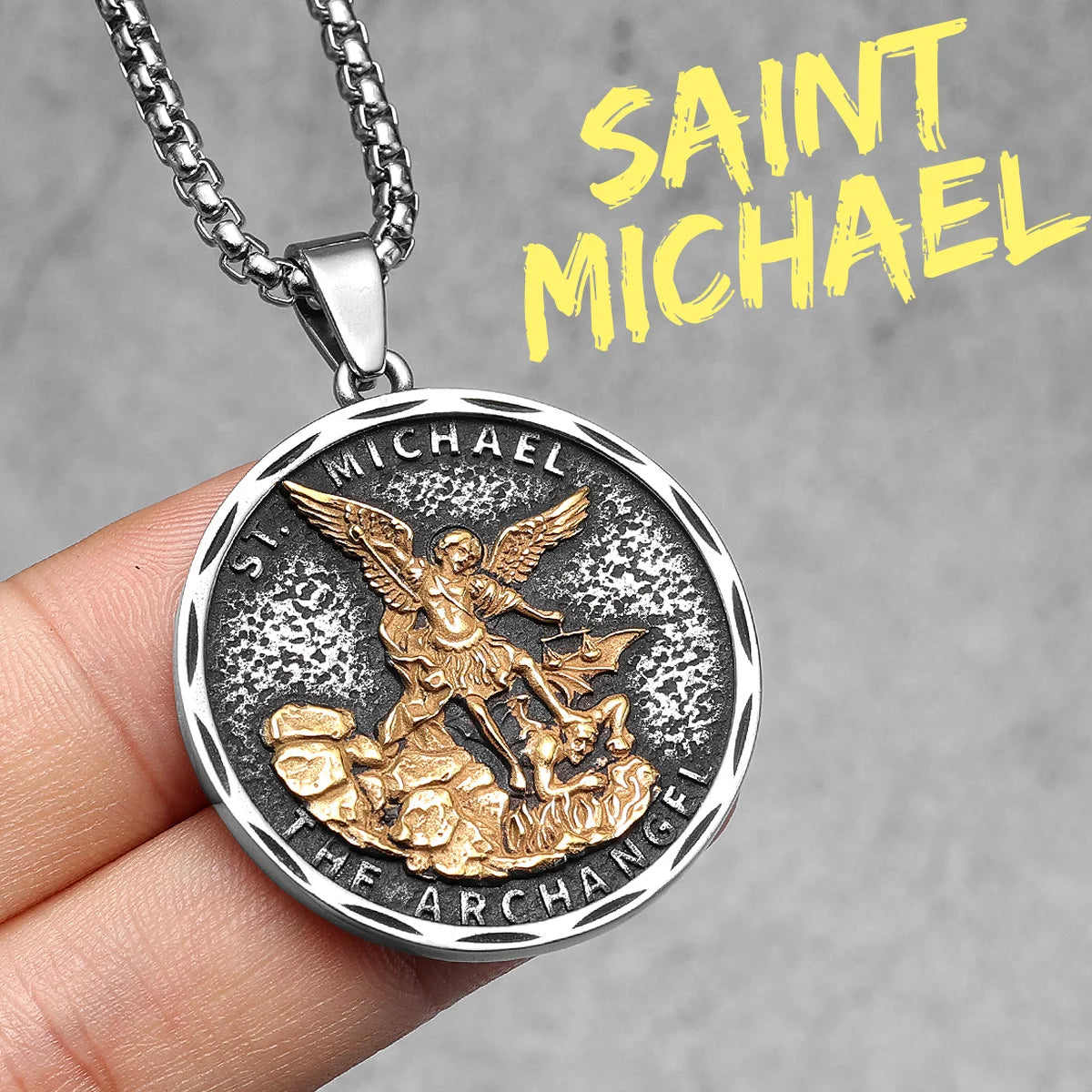 Jesus Collection ll | 14k Gold Over Solid Stainless Steel Angel Jesus Cross Pendants