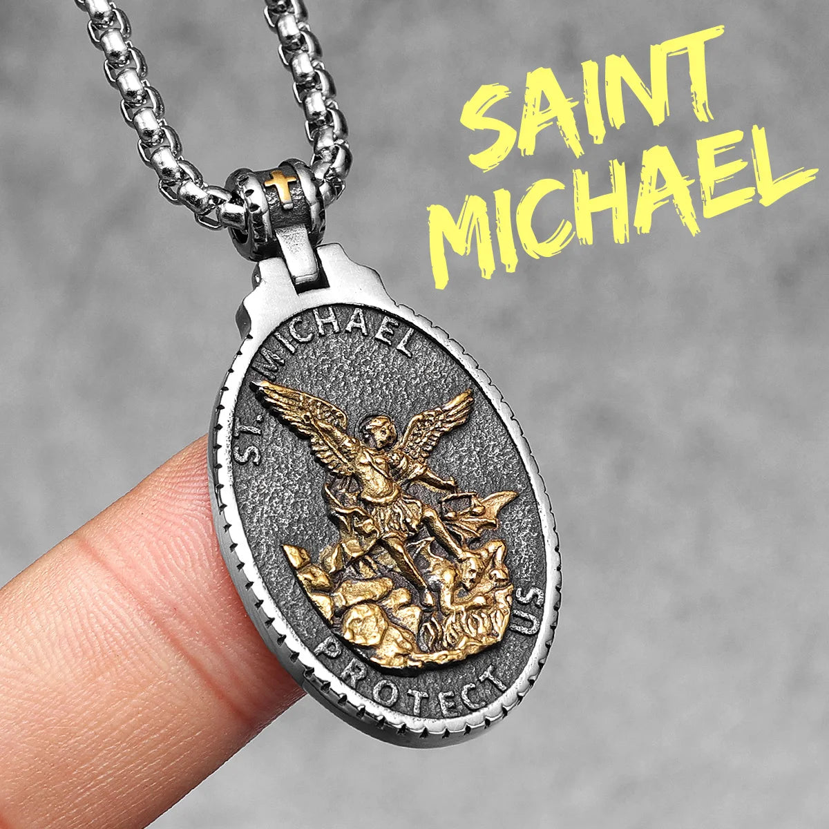 Jesus Collection ll | 14k Gold Over Solid Stainless Steel Angel Jesus Cross Pendants