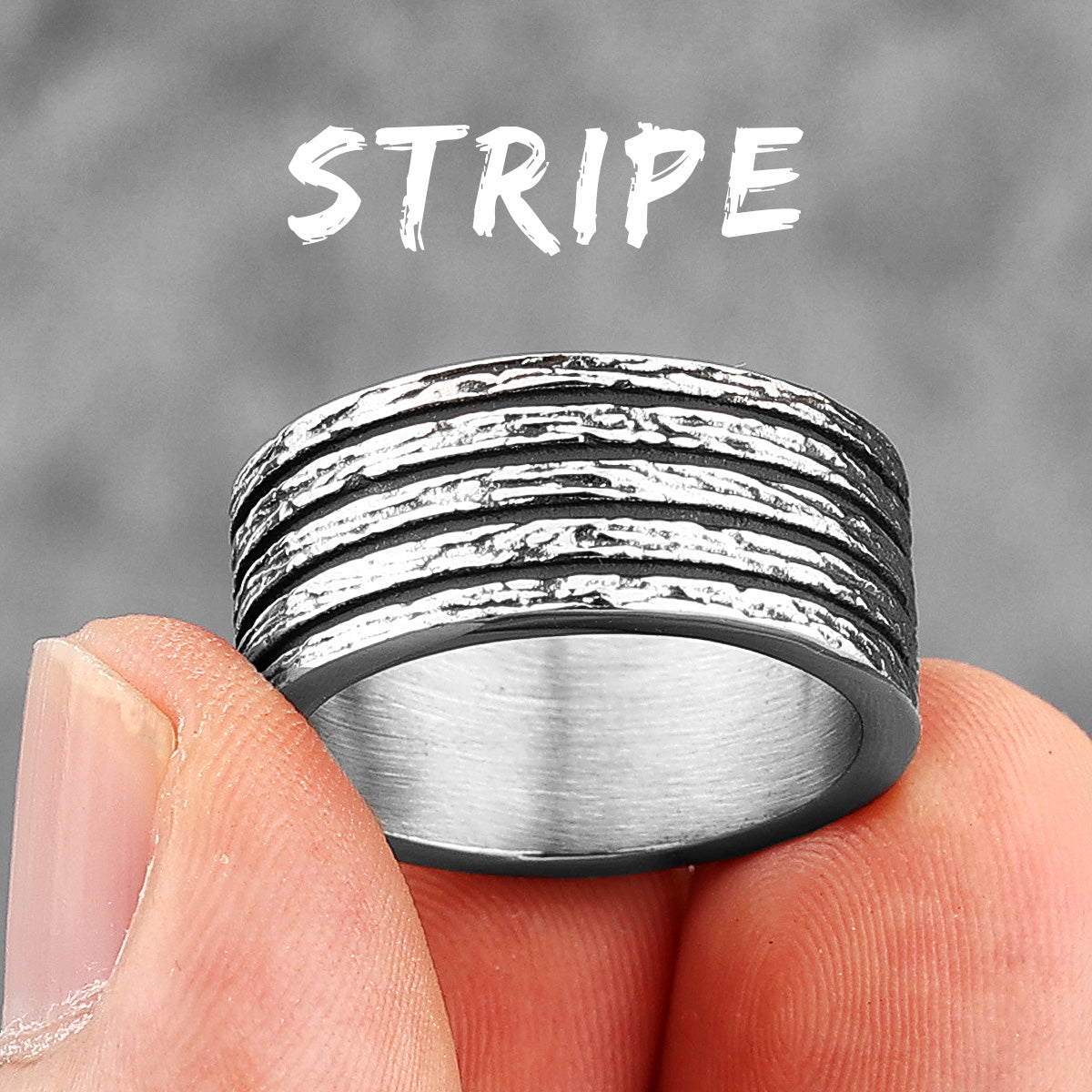 Vintage Black | 316L Stainless Steel Intricate Style Unique Men's Street Wear Rings