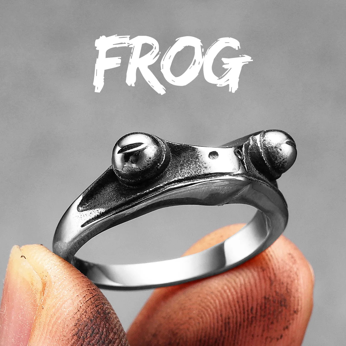 Frog Prince | 14k Gold Brushed over No Fade 316L Stainless Steel Mythical Rings