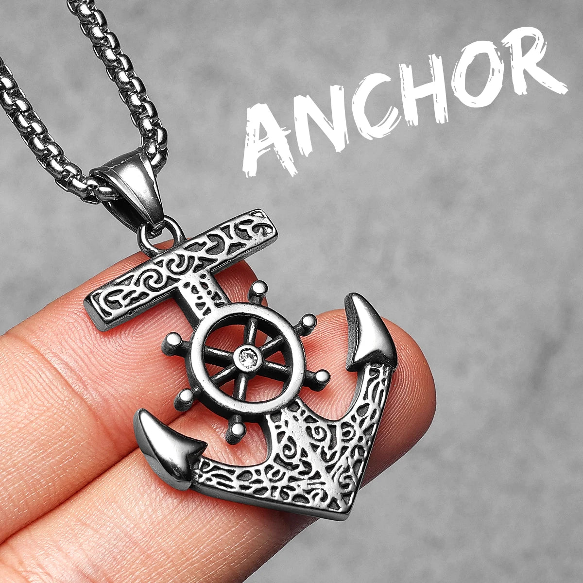 Strong Anchor | 316L No Fade Stainless Steel Strength Anchor Street Wear Pendant