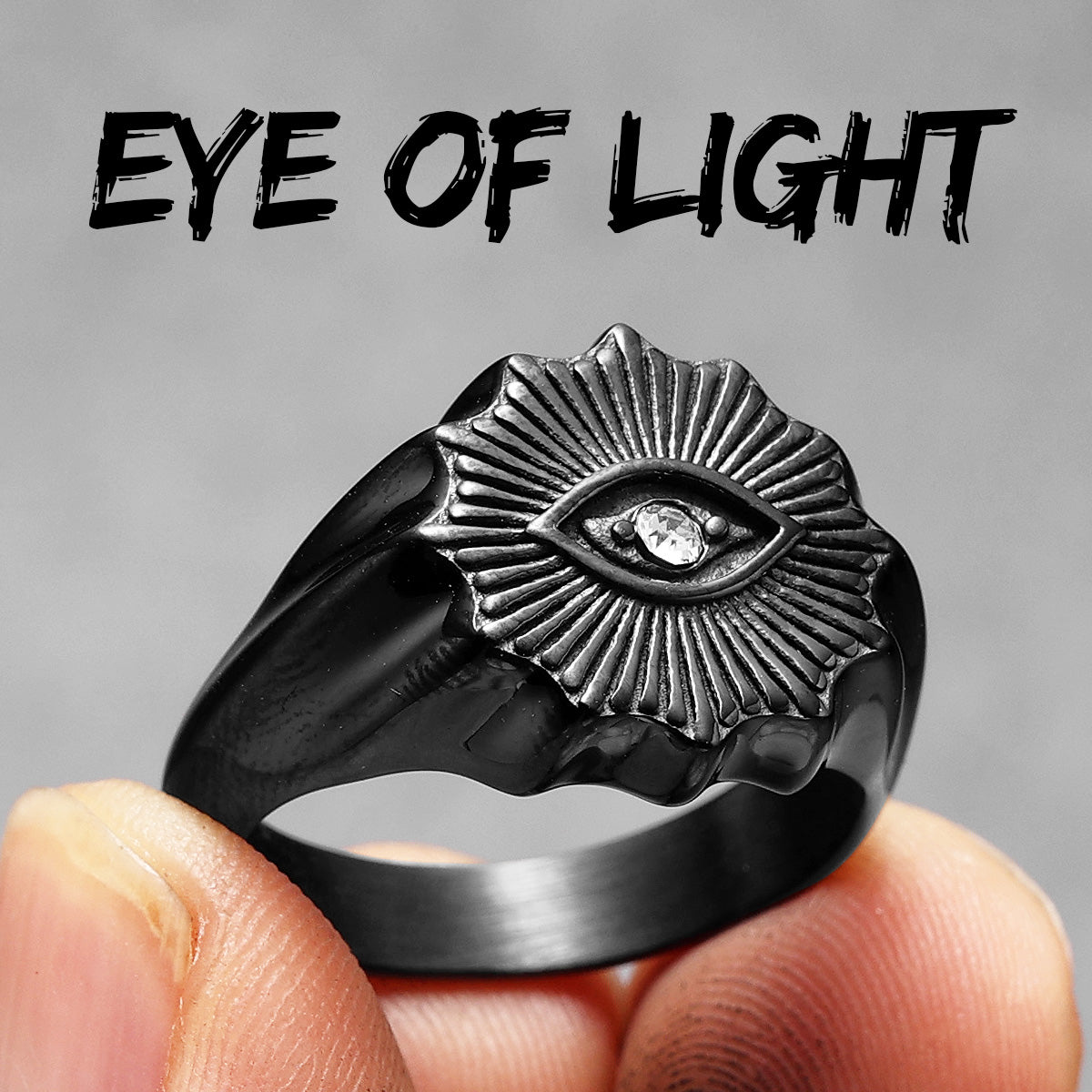 Illumination | 316L No Fade Stainless Steel Masonic Illuminati Eye of Light Rings