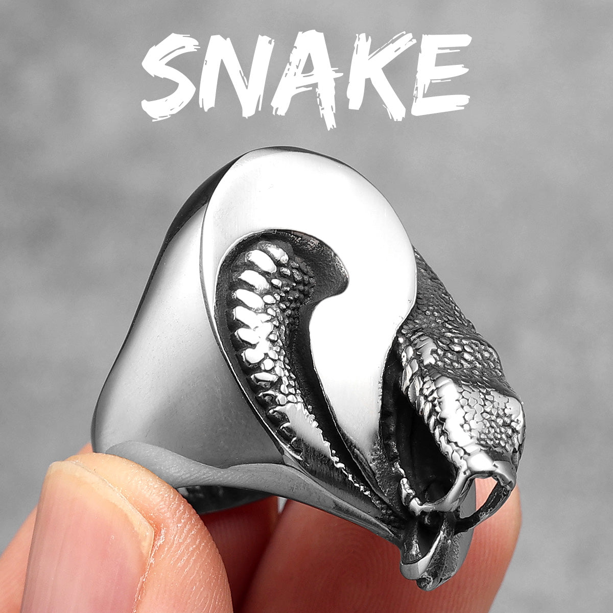 Viper | 316L Solid Stainless Steel Men's Unique Mysterious Personality Street Wear Rings